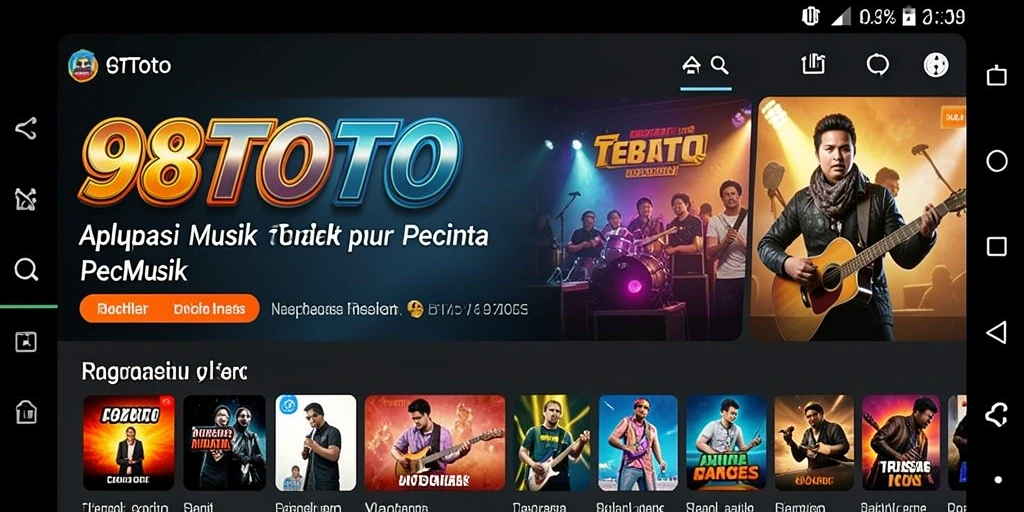 Screenshot dari gameplay 98TOTO yang menampilkan keseruan permainan musik.