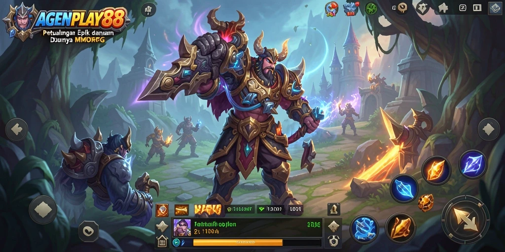 Screenshot AGENPLAY88 menampilkan momen epic dalam petualangan MMORPG.