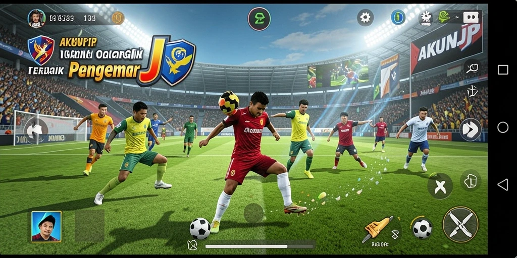Tampilan permainan AKUNJP yang menarik di tengah pertandingan olahraga.