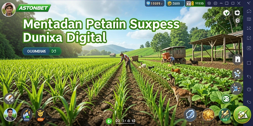 Tangkapan layar gameplay ASTONBET yang menampilkan ladang yang subur.