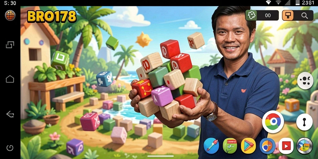 Tampilan gameplay menantang BRO178 dengan berbagai teka-teki menarik.