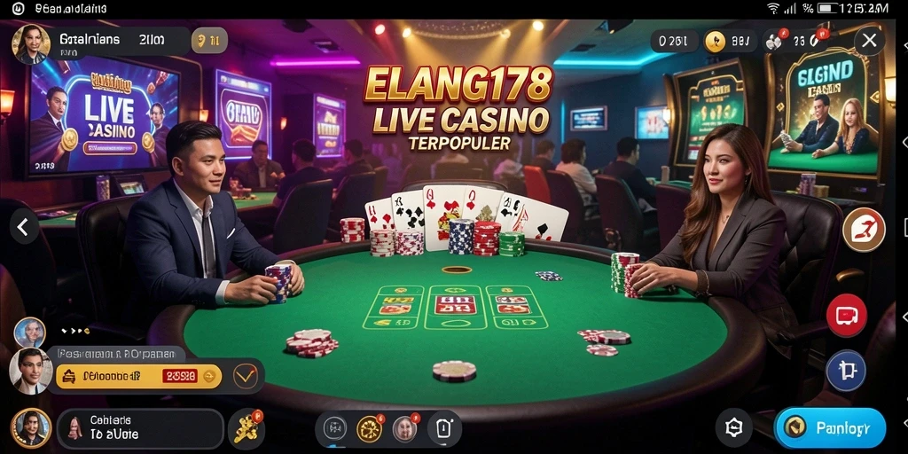 Gameplay Live Casino ELANG178 yang mendebarkan dan interaktif.