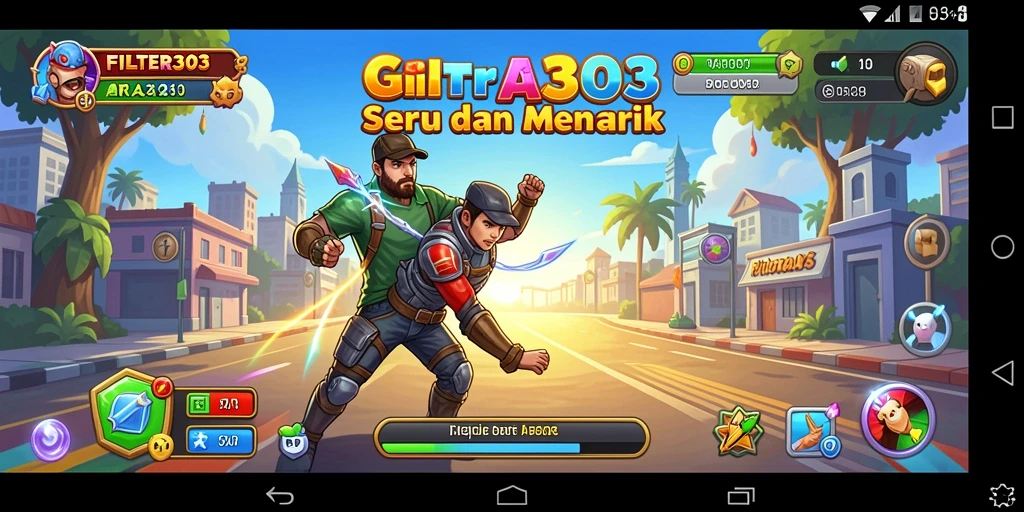 Tampilan gameplay seru dalam FILTER303 dengan grafis yang menarik.