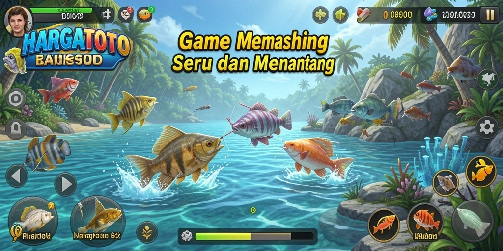 Tangkapan ikan yang besar dalam gameplay HARGATOTO.
