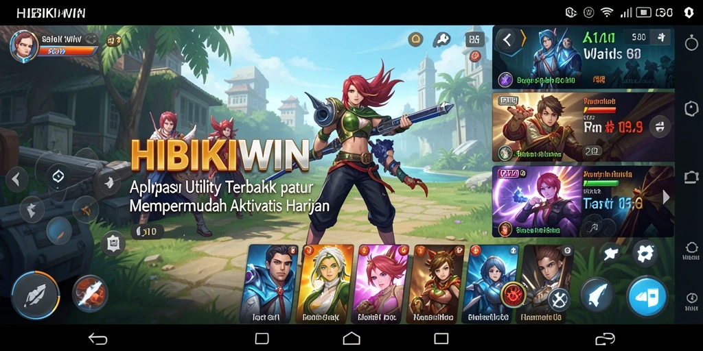 Tampilan utama HIBIKIWIN yang menampilkan fitur pengelolaan waktu.