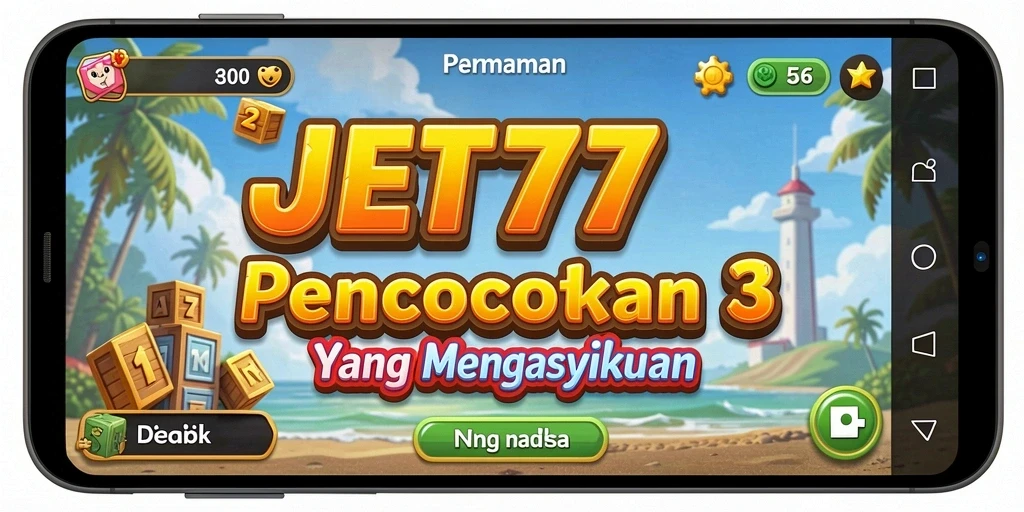 Tampilan gameplay JET77 yang menantang dalam permainan Match-3.