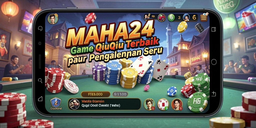 Screenshot gameplay MAHA24 menampilkan serunya permainan QiuQiu.