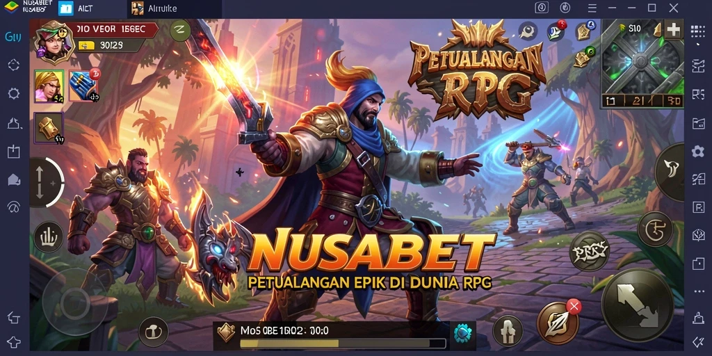 Screenshot gameplay NUSABET menunjukkan aksi petualangan seru dalam dunia RPG.