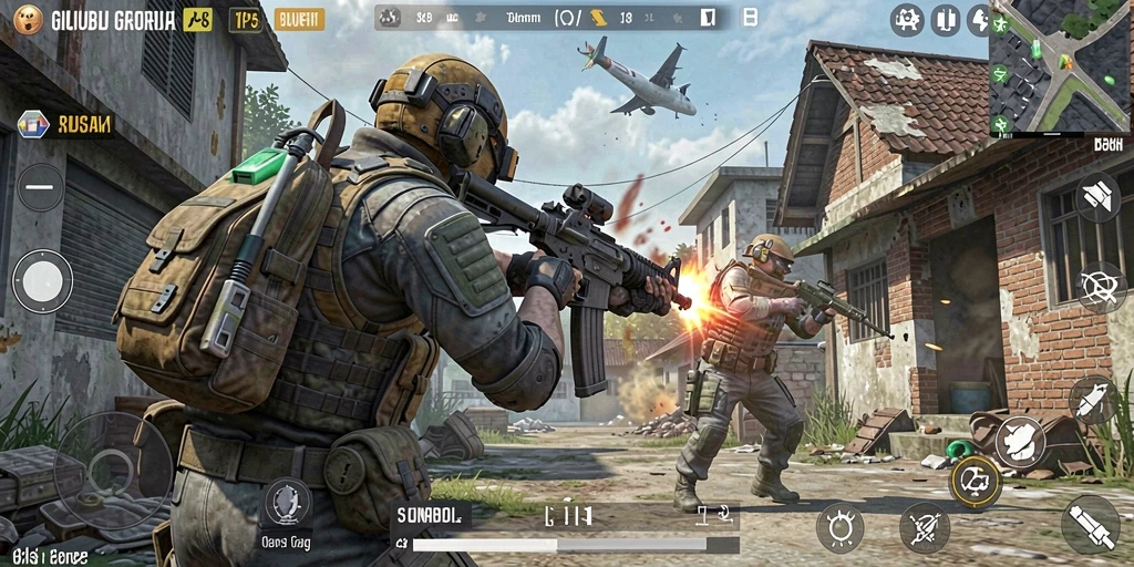 Screenshot gameplay seru dalam game TPS OKJK.