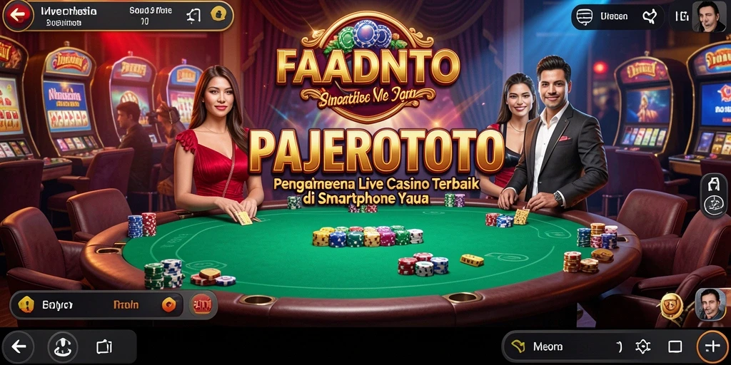 Tampilan gameplay PAJEROTOTO dengan dealer profesional dan interaksi langsung.
