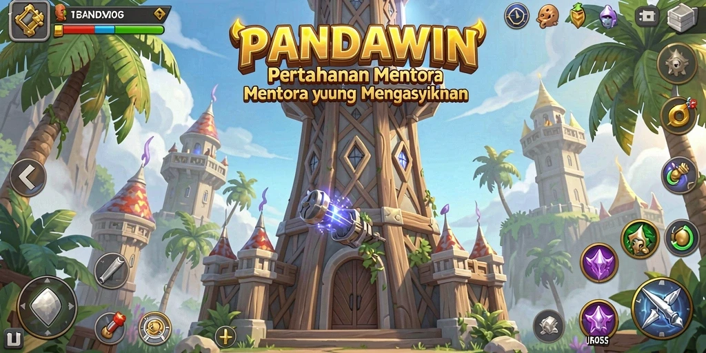Tangkapan layar gameplay yang mendebarkan dalam PANDAWIN.