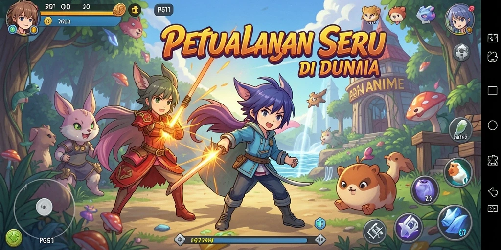 Screenshot PG11 menampilkan karakter-karakter Anime dalam pertarungan yang mengasyikkan.