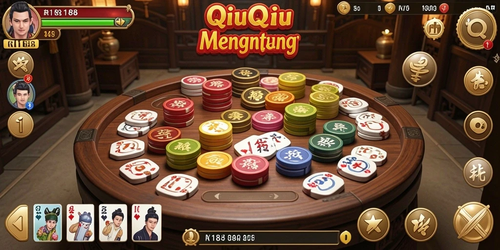 Tampilan gameplay QiuQiu yang seru dan menarik.