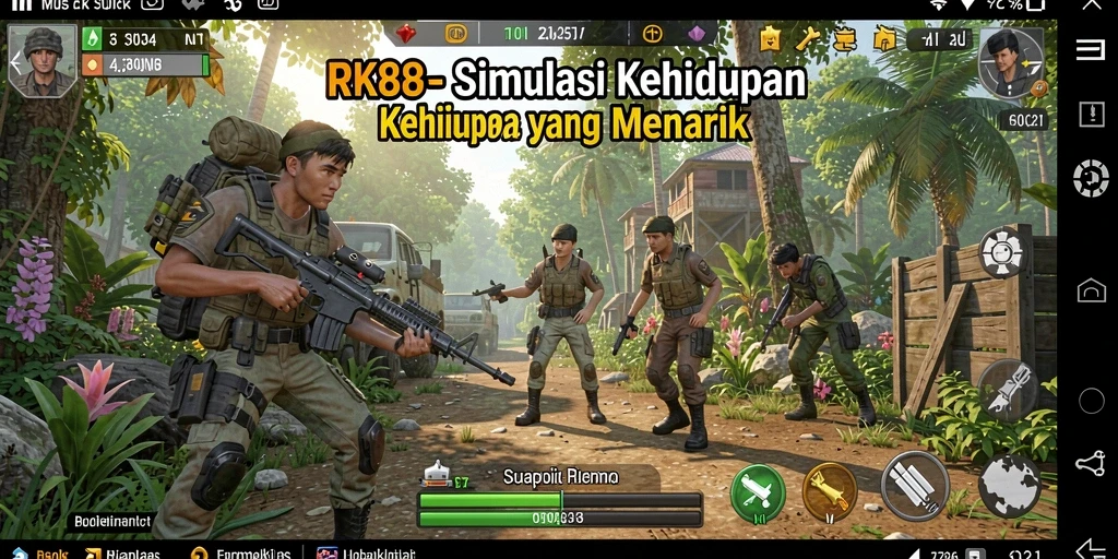 Tangkapan layar RK88 menampilkan gameplay simulasi yang interaktif dan menarik.