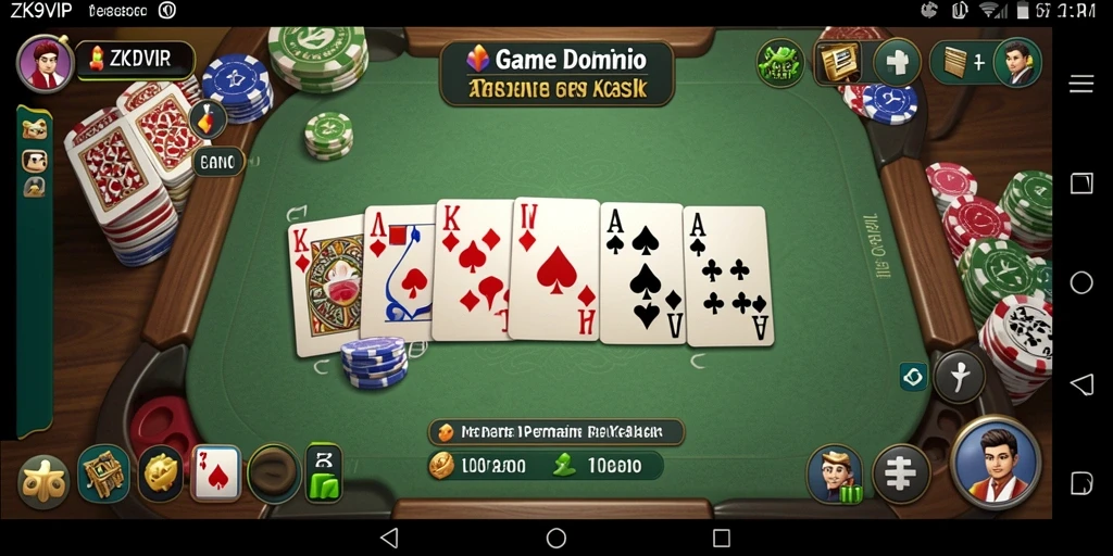 Tampilan gameplay seru ZK9VIP yang melibatkan strategi domino.