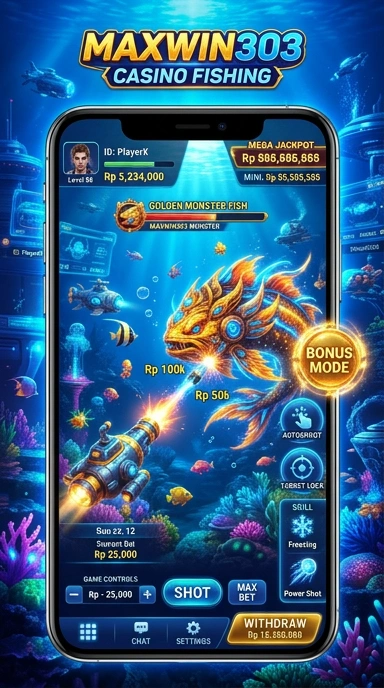 Tampilan utama aplikasi maxwin303 yang mudah dinavigasi.